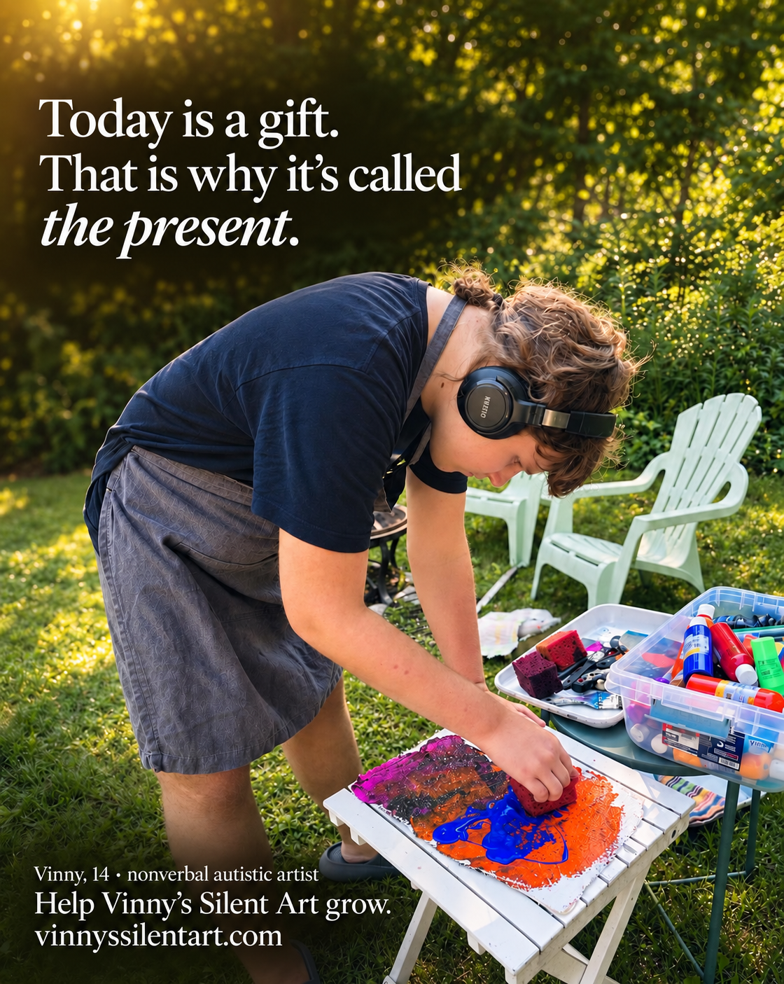 Vinny's Silent Art: From Painting Every Day to His First Exhibition