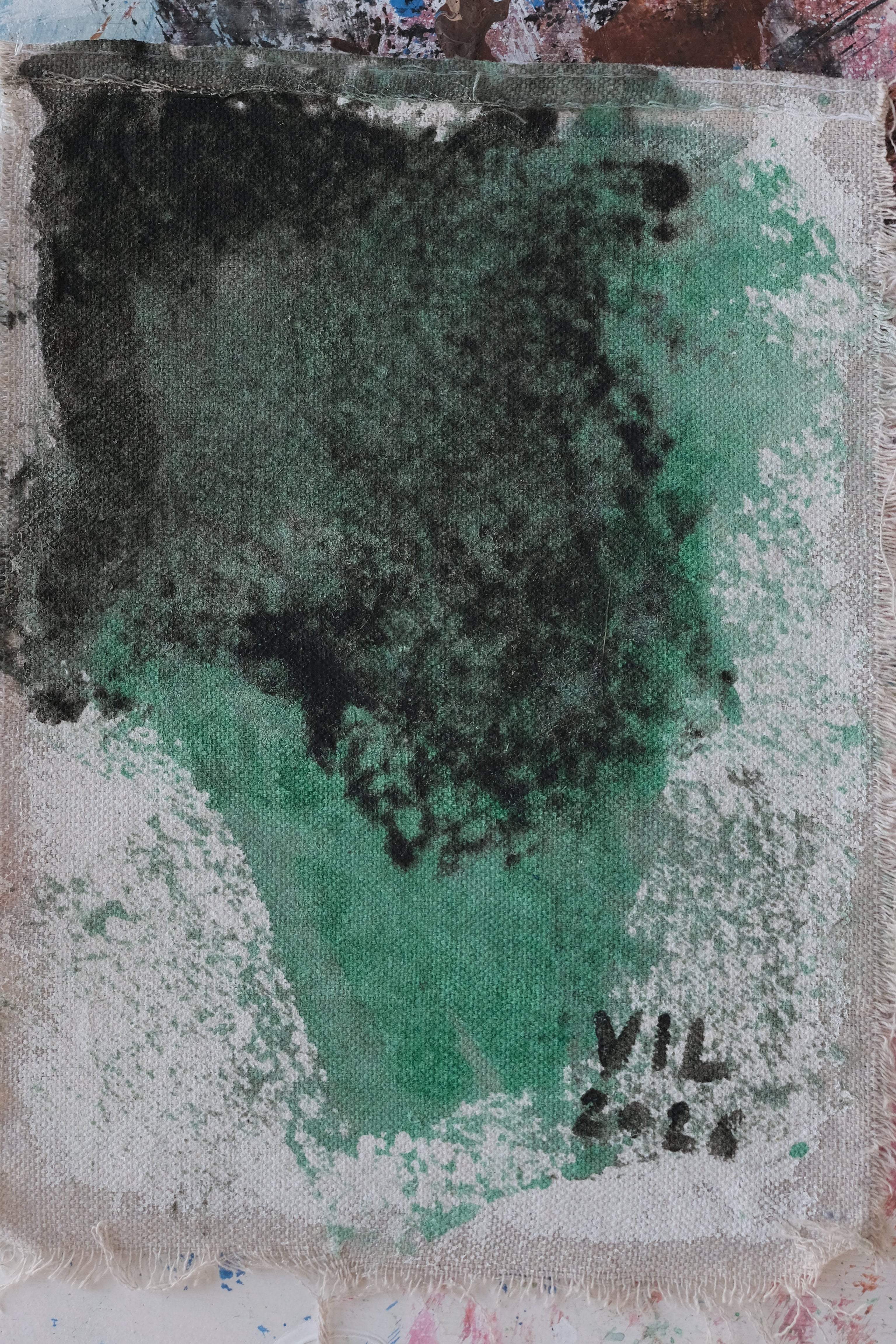 Acrylic Painting on Canvas / Silent Expression - Original Acrylic Artwork by Vinny