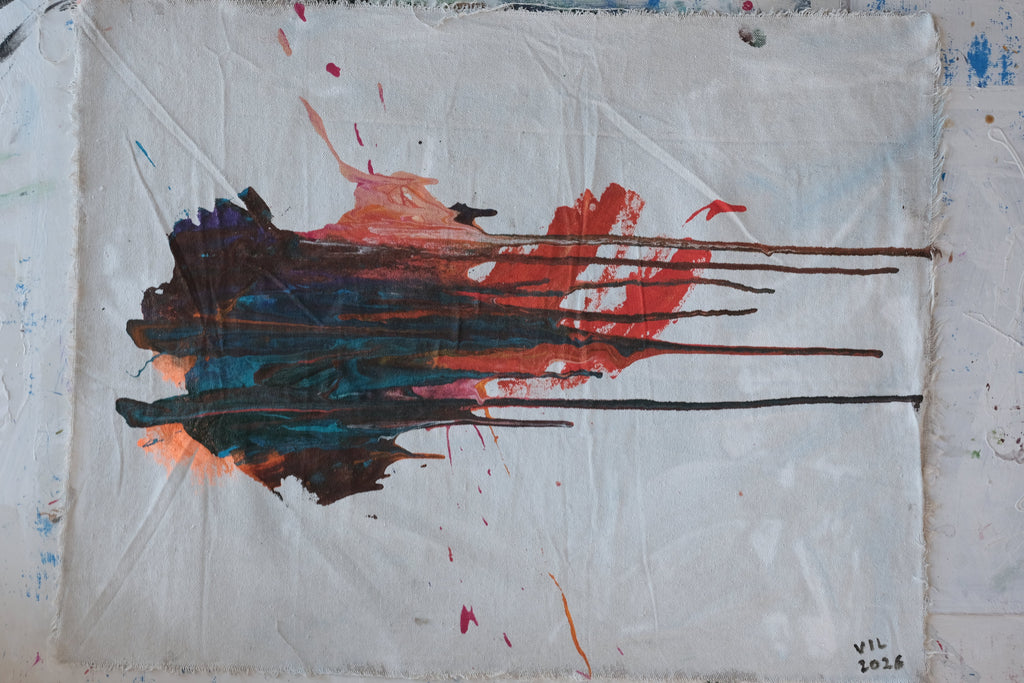Acrylic Painting on Canvas / Silent Expression - Original Acrylic Artwork by Vinny