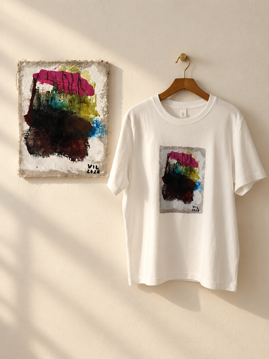 "Silent Spectrum" -  Abstract Art Tee by Vinny, 14 / Nonverbal Autistic Artist - Short & Long Sleeve