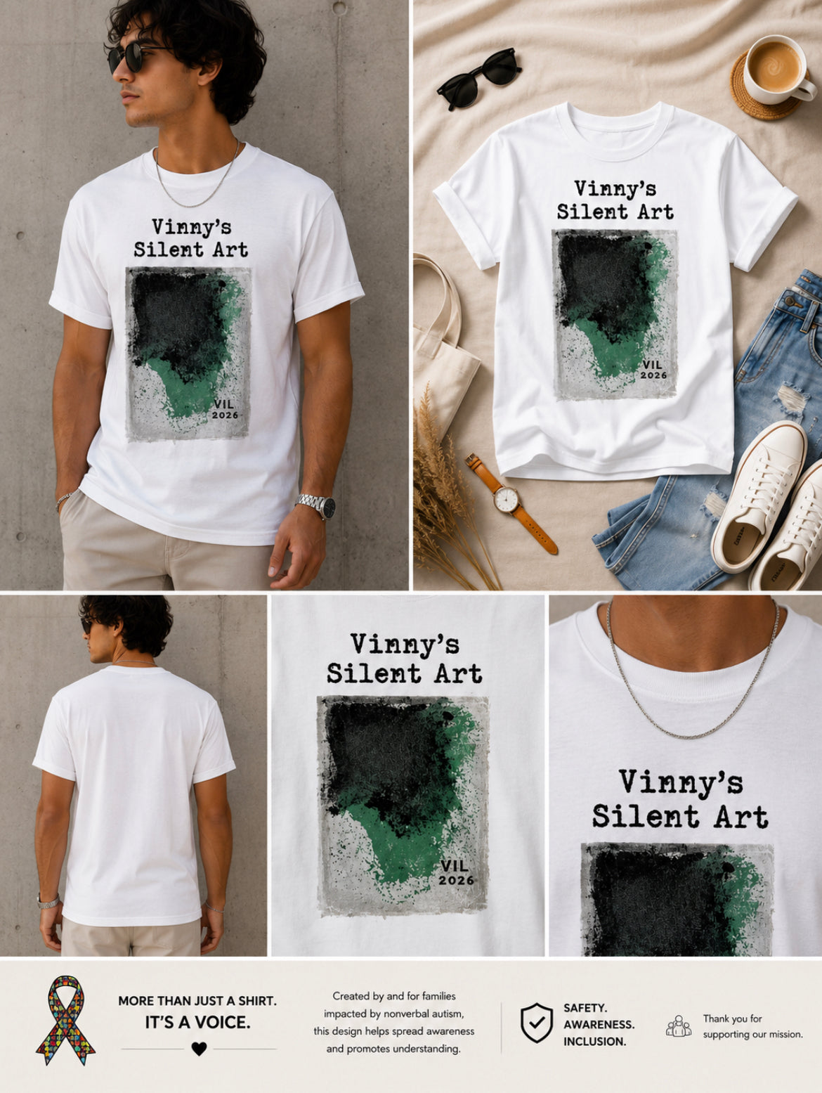 Short Sleeve T-shirt Vinny's Silent Art