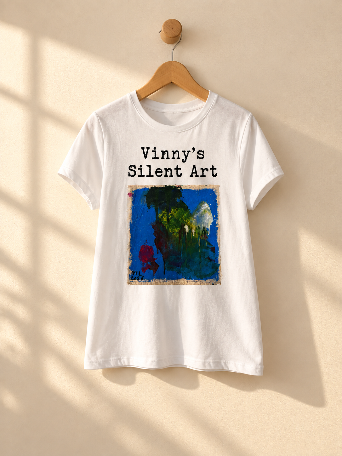"Ocean Blue" - Abstract Art Tee by Vinny, 14 / Nonverbal Autistic Artist - Short & Long Sleeve