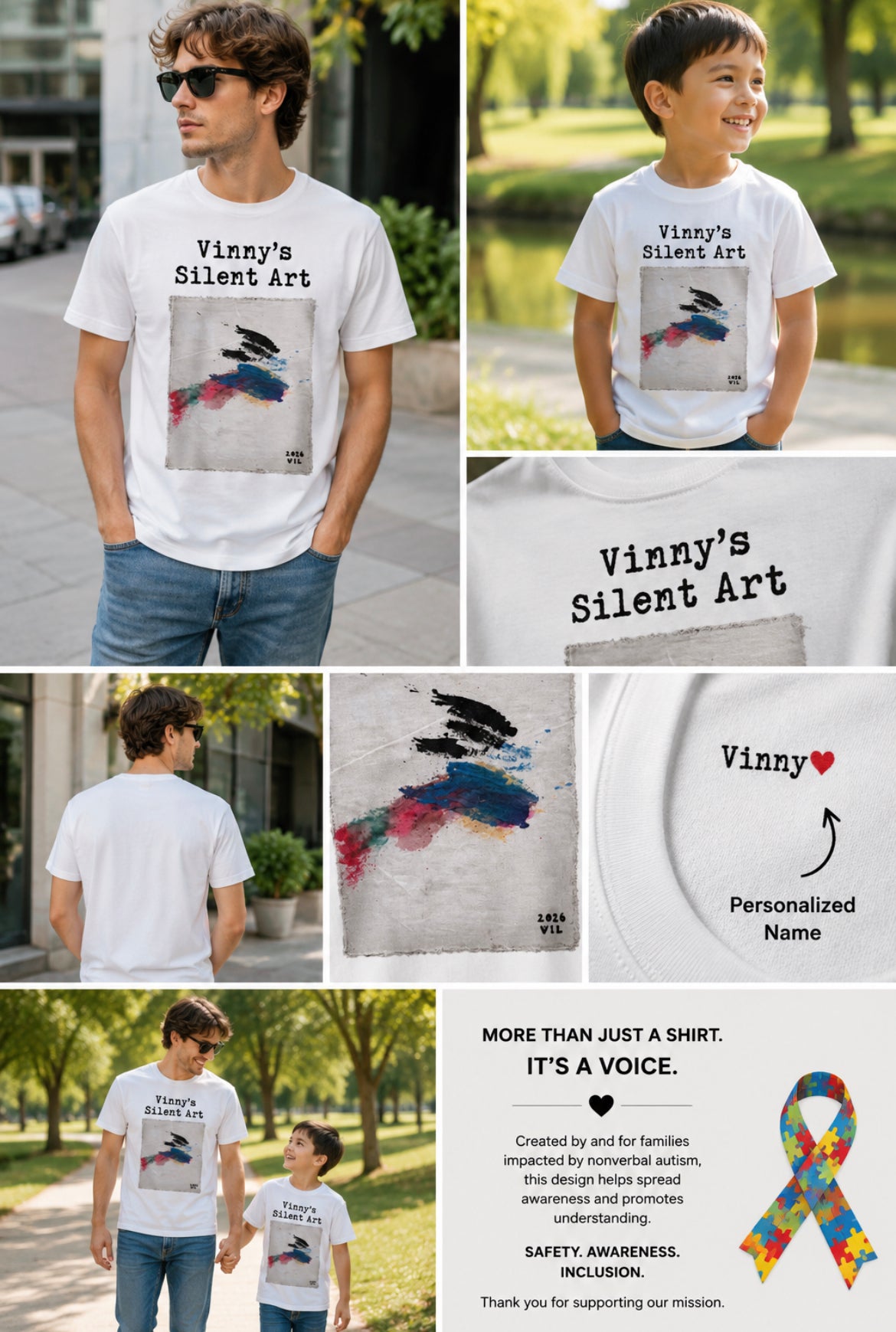 Short Sleeve T-shirt Vinny's Silent Art