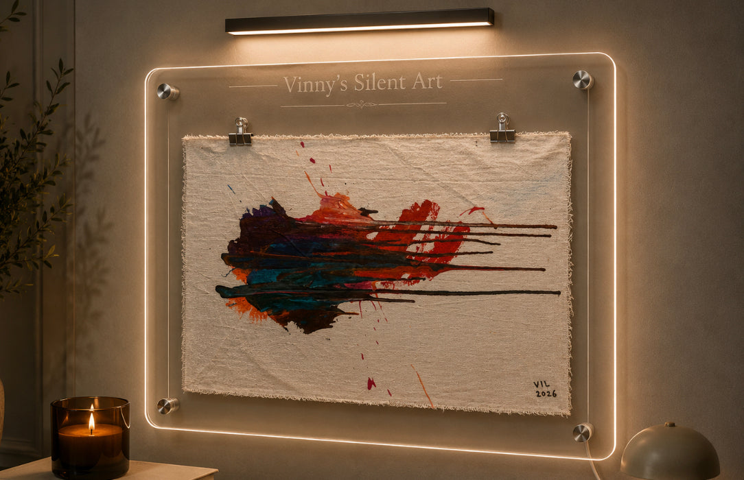 Acrylic Painting on Canvas / Silent Expression - Original Acrylic Artwork by Vinny