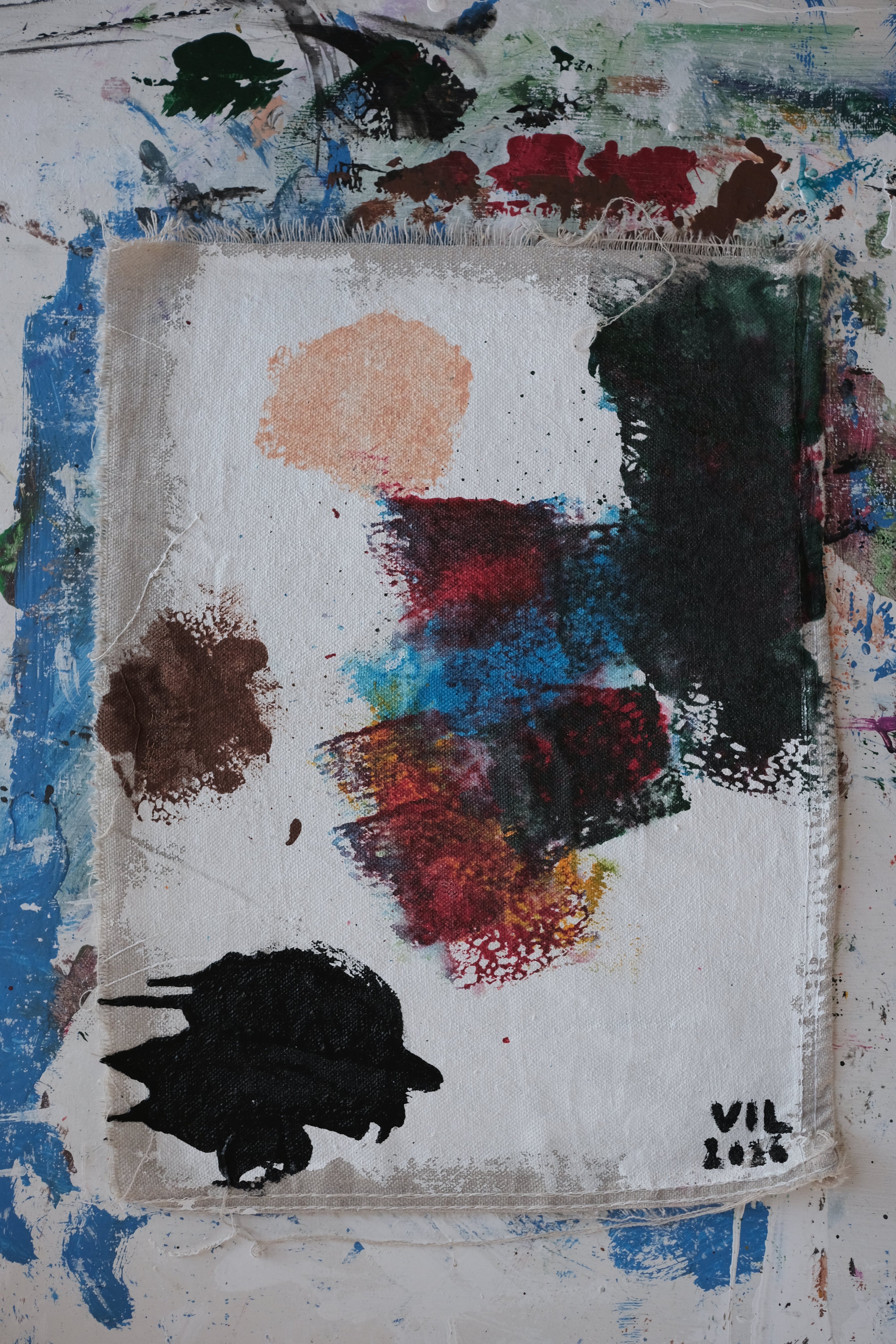 Acrylic Painting on Canvas / Silent Expression - Original Acrylic Artwork by Vinny