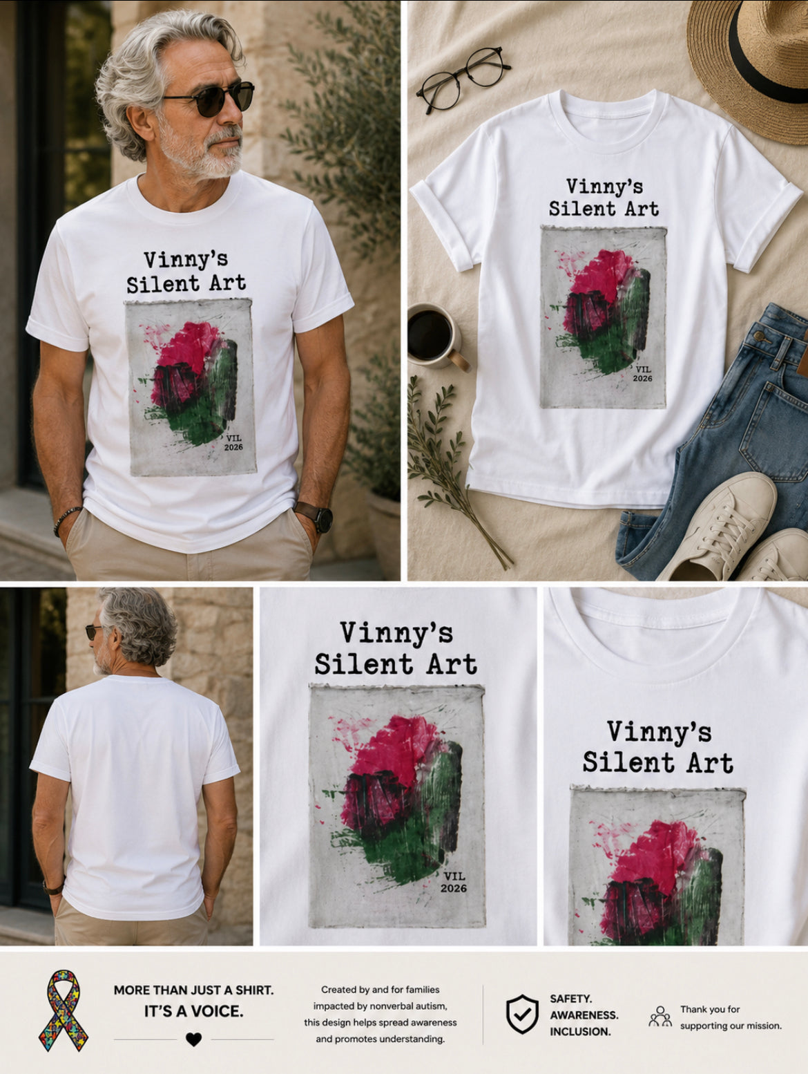 Short Sleeve T-shirt Vinny's Silent Art