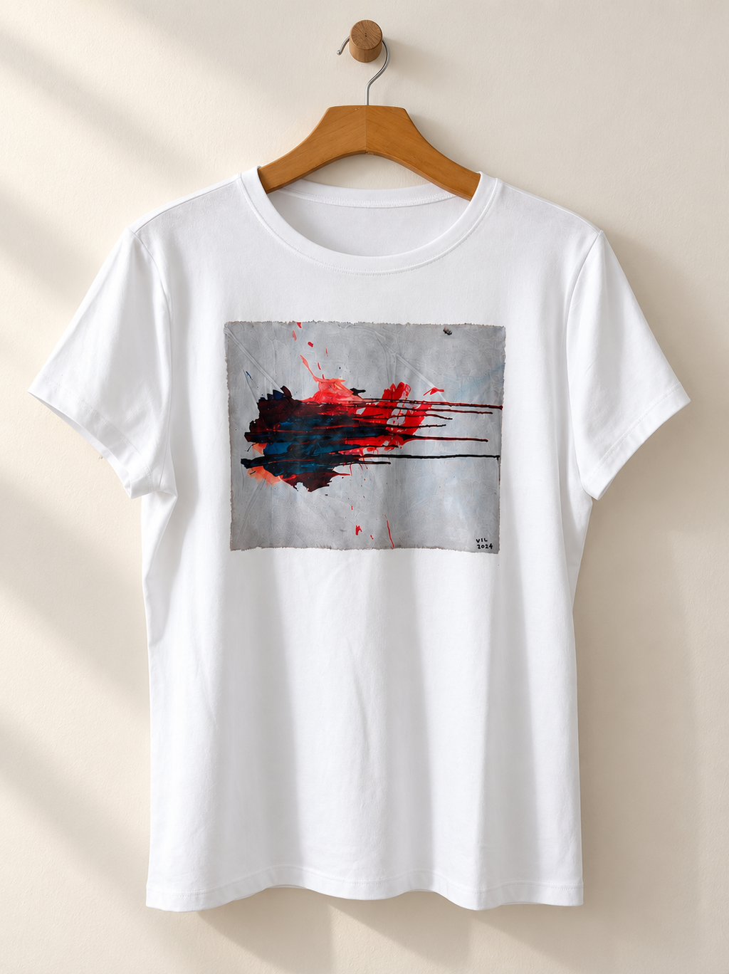 "Silent Movement" - Abstract Art Tee by Vinny, 14 / Nonverbal Autistic Artist - Short & Long Sleeve