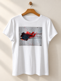 "Silent Movement" - Abstract Art Tee by Vinny, 14 / Nonverbal Autistic Artist - Short & Long Sleeve