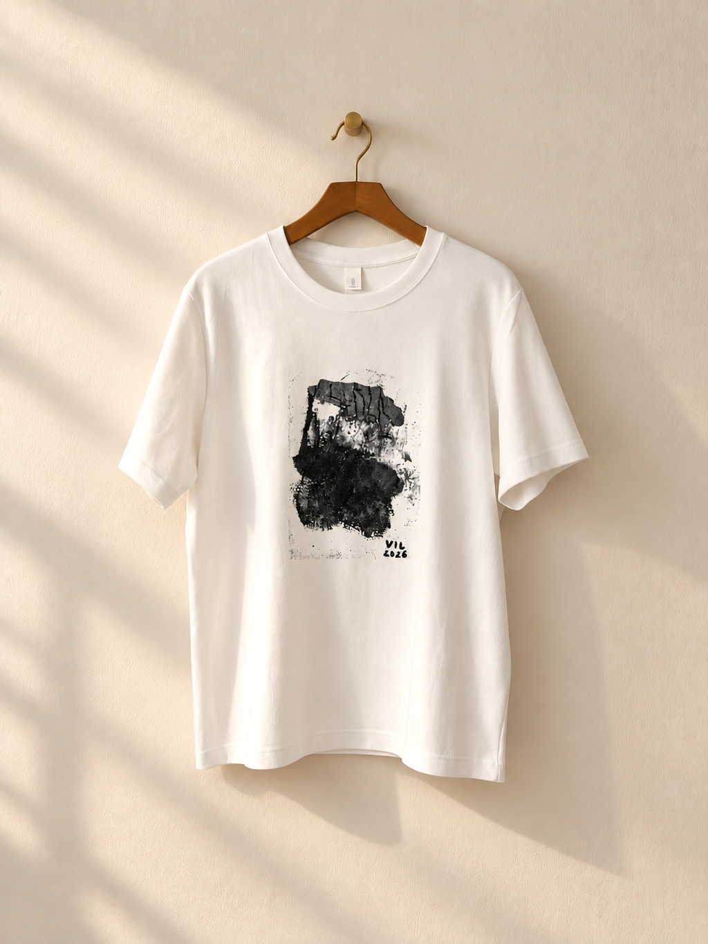 Silent Spectrum — Black & White Art T-Shirt