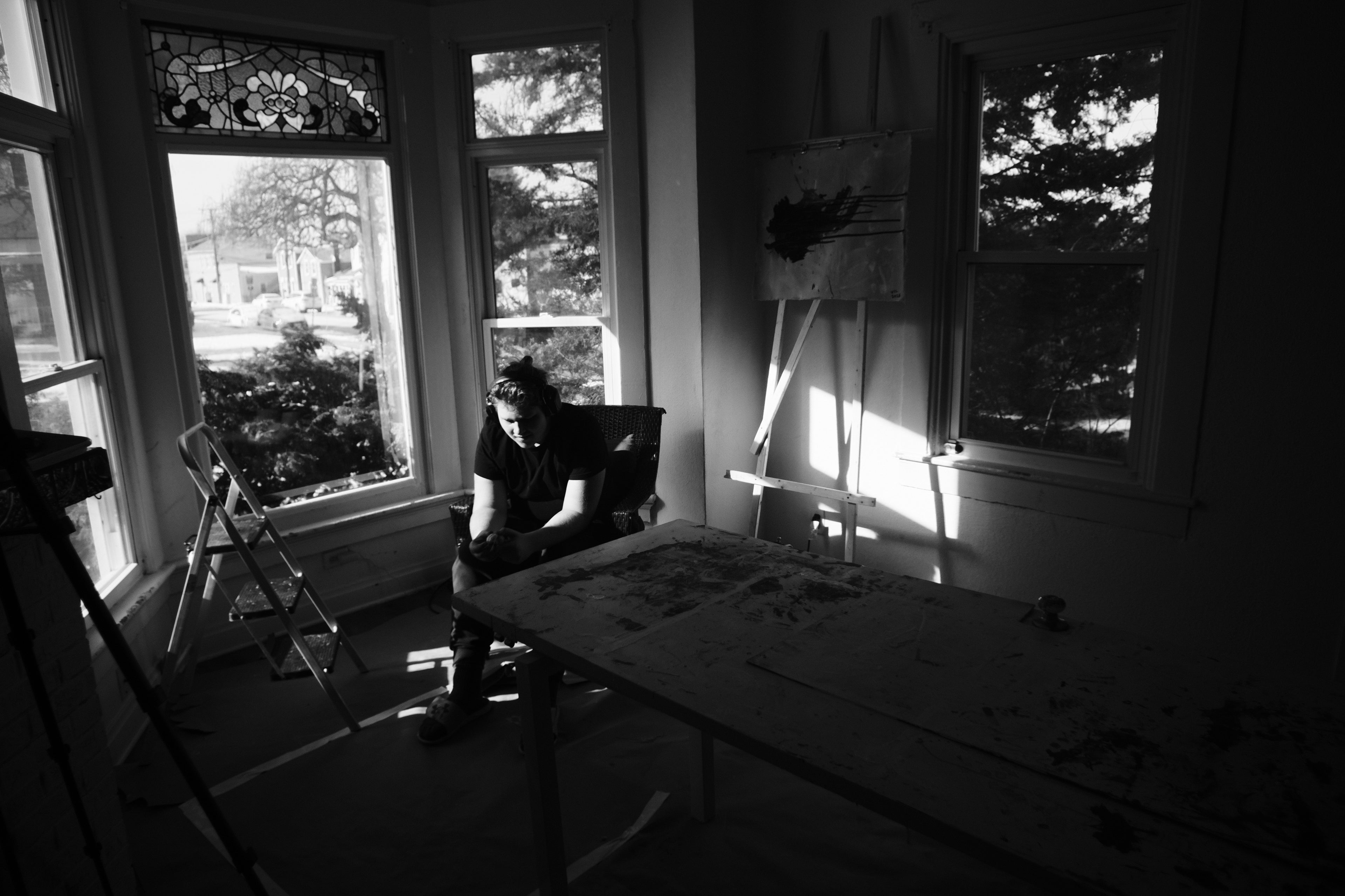 Acrylic Painting on Canvas / Silent Expression - Original Acrylic Artwork by Vinny