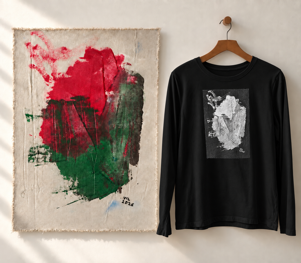 "Silent Garden" - Black & White -  Abstract Art Tee by Vinny, 14 / Nonverbal Autistic Artist - Short & Long Sleeve