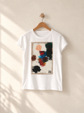 "Quiet Bloom" -  Abstract Art Tee by Vinny, 14 / Nonverbal Autistic Artist - Short & Long Sleeve