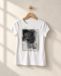 "Emerald Hug" - Black & White version. Abstract Art Tee by Vinny, 14 / Nonverbal Autistic Artist - Short & Long Sleeve