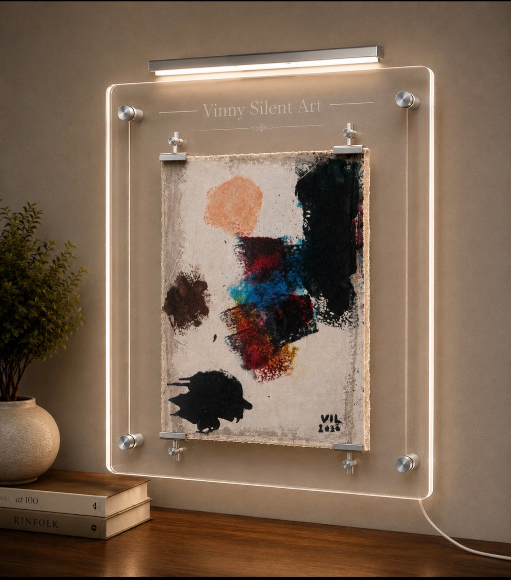 Acrylic Painting on Canvas / Silent Expression - Original Acrylic Artwork by Vinny