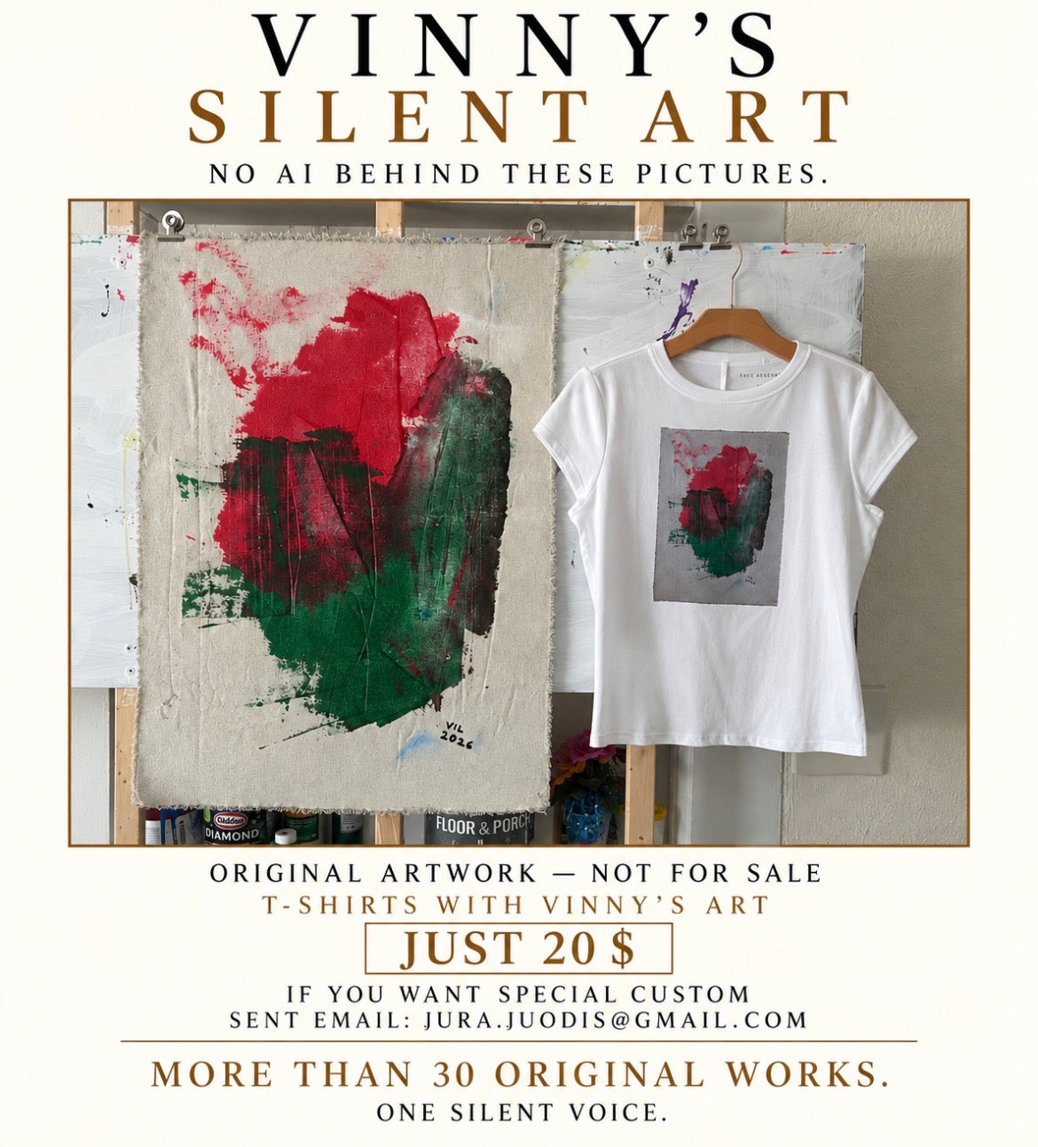 Short Sleeve T-shirt Vinny's Silent Art